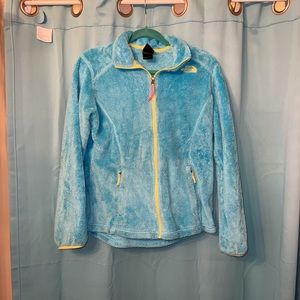 Girls blue fleece North Face jacket